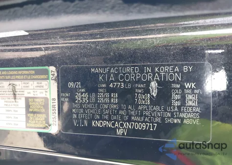 2022 Kia Sportage Ex из США, поврежденный, VIN KNDPNCACXN7009717